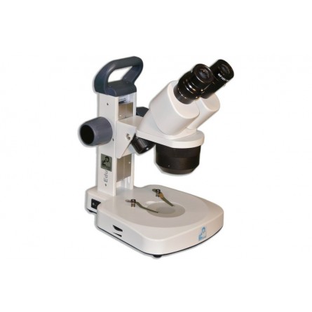 EM-20 LED Binocular Entry-Level 1X, 3X Incident and Transmitted Turret Stereo Rechargeable Microscope 