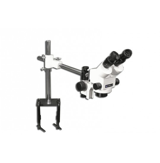 EMZ-13 + MA502 + F + S-4500 (WHITE) (10X - 70X) Stand Configuration System, Working Distance: 90mm (3.54")