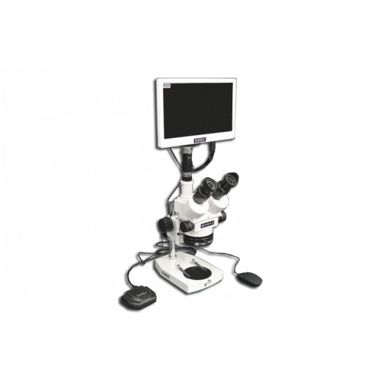 EMZ-5TR + MA502 + P + MA961C/40 (Cool White) + MA151/35/03 + HD1000-LITE-M (7X - 45X) Stand Configuration System, Working Distance: 93mm (3.66")