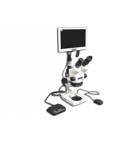 EMZ-8TR + MA502 + P + MA961C/80/ESD (Cool White) + MA151/35/03 + HD1500TM (7X - 45X) Stand Configuration System, Working Distance: 104mm (4.09")