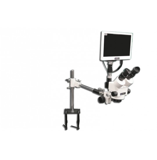 EMZ-8TR + MA502 + FS + S-4600 + MA151/35/03 + HD1000-LITE-M (WHITE) (7X - 45X) Stand Configuration System, Working Distance: 104mm (4.09")