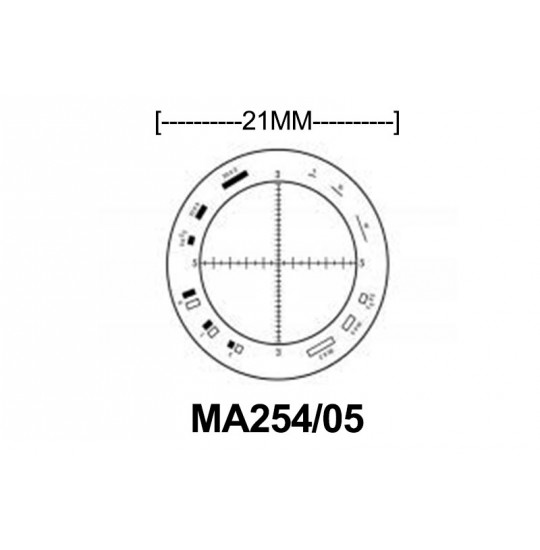  MA254/05 Walton & Beckett reticle 21 mm diameter