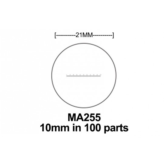 MA255 10mm divided into 100 units
