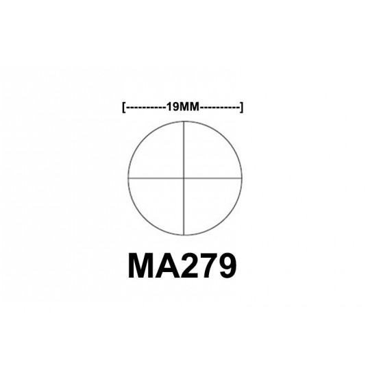 MA279 Cross-line reticle, 19mm diameter