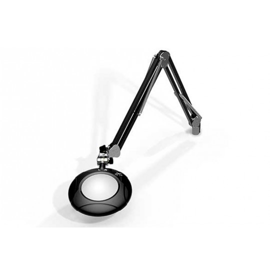 MG800/2XBLK Round 2x Magnifier 5” with 43” reach, with table edge clamp, Black finish
