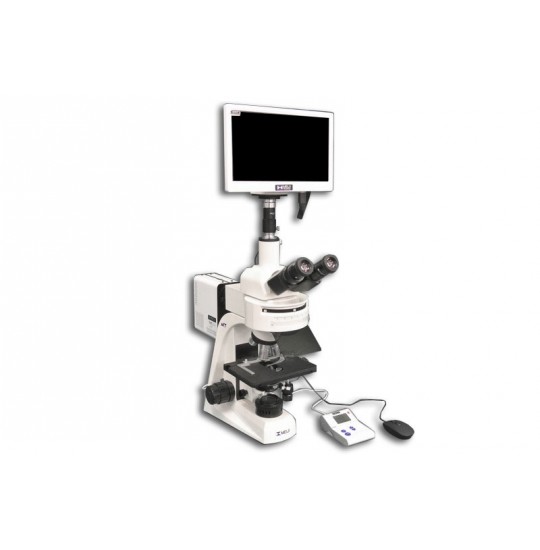 MT6300CW-HD1500TM/0.3 100X-1000X Trinocular Epi-Fluorescence Biological Microscope with LED Light Source and HD Camera Monitor (HD1500TM)