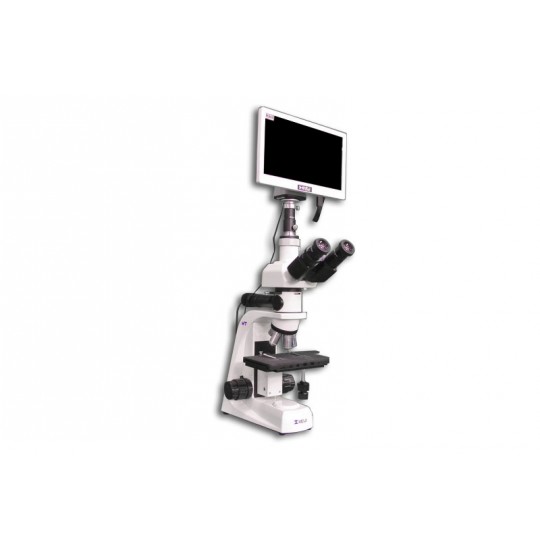 MT7100-HD 50X-500X Halogen Trino Brightfield Metallurgical Microscope with Incident Light Only and HD Camera Monitor (HD1000-LITE-M)