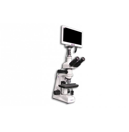 MT7100L-HD1500MET-M-AF/0.3 50X-500X LED Trino Brightfield Metallurgical Microscope with Incident Light Only and HD Camera Monitor (HD1500MET-M-AF)