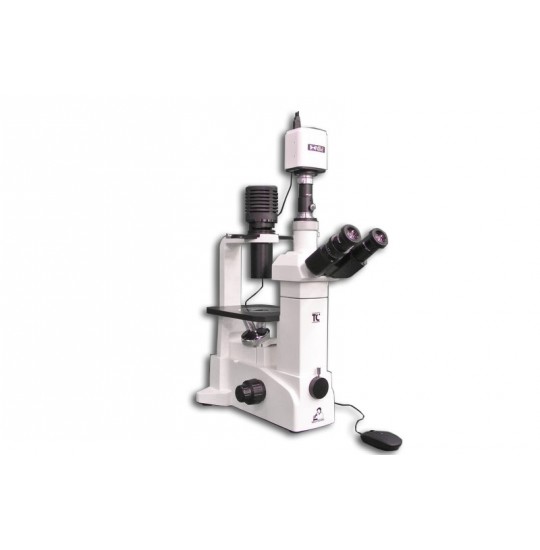 TC-5400L-HD1500MET/0.3 100X, 200X Binocular Inverted Brightfield/Phase Contrast Biological Microscope with LED Illumination and HD Camera (HD1500MET)