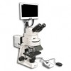 MT6300ECL-HD1000-LITE-M/0.3 100X-1000X Ergonomic Tilting Trinocular 10° to 50° degrees Epi-Fluorescence Biological Microscope with LED Light Source and HD Camera Monitor (HD1000-LITE-M)