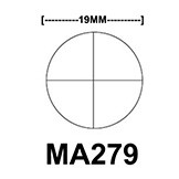 MA279 Cross-line reticle, 19mm diameter