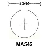 MA542 Eyepiece Micrometer, Cross-line with 0.1mm graduations, 25 mm diameter