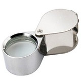 MG610/05 Diamond loupe 10X triplet, 18mm diameter egg-shaped, chrome plated [DISCONTINUED]