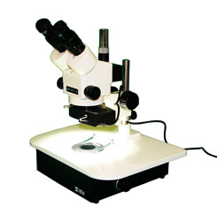 Photo shows FR-LED on an EMZ stereo microscope.