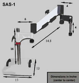 Photo shows dimensions of SAS-1.