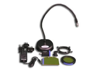 FLM-RB - Stereo Microscope Adapter System with Base Lamp, Mounting Adapter, Light head and Filter Set(Royal Blue)