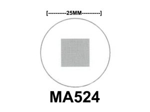 MA524 Eyepiece Micrometer, 10mm square into 400 parts, 25 mm diameter